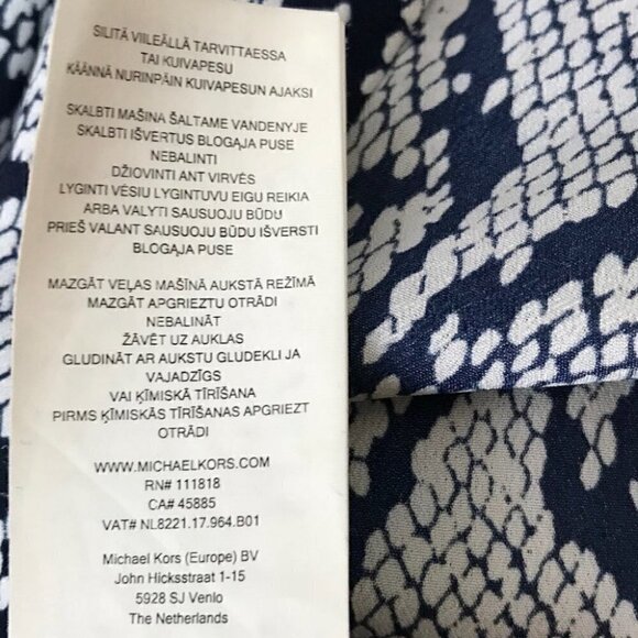 MICHAEL Kors  Snake Print Zip Up Shirt Size XS - Picture 7 of 7